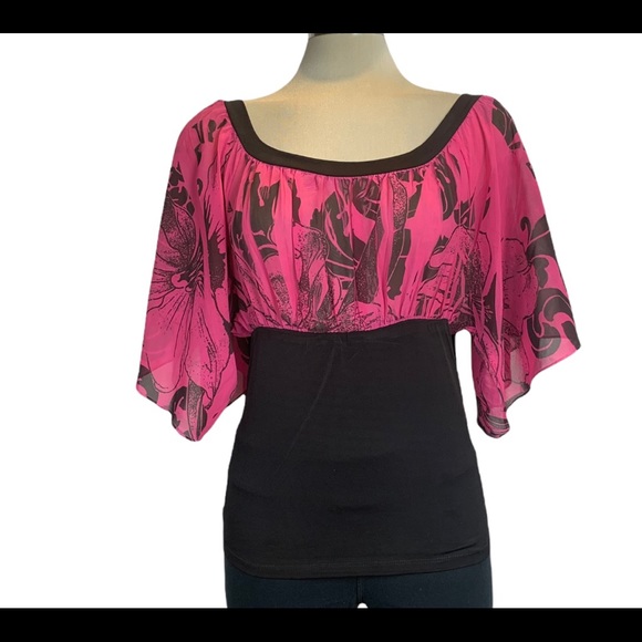 Rue21 pink and black  Open Back top size M - Picture 6 of 8